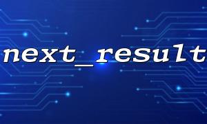 Eine typische Kombination von Next_Result () und MySQLi_Multi_Query ()