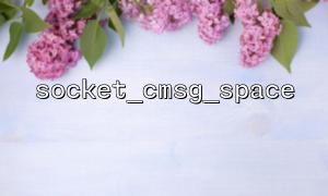 How to deal with memory alignment and structure issues in socket_cmsg_space?