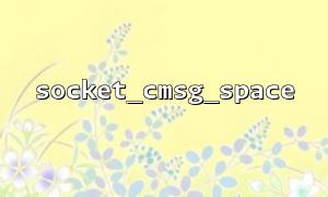 How to optimize socket_cmsg_space calls during large-scale data transmission?