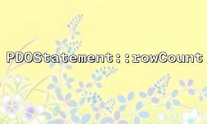 Optimize data retrieval in SELECT queries with PDOStatement::rowCount