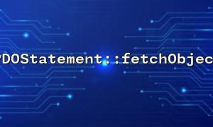 PDOStatement::fetchObject Tips for using PDOStatement::fetchObject with prepare and execute