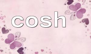 Use of cosh with mathematical constant M_PI