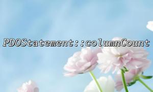 pdostatement :: ColumnCount 쿼리 결과에 대한 열 수를 얻는 방법