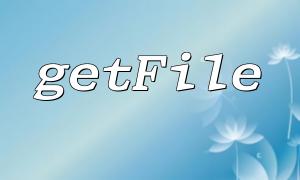 getFile 函数在上传文件处理中的应用