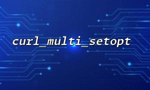 php에서 curl_multi_setopt의 사용을 위해 curlopt_returntransfer를 설정하십시오