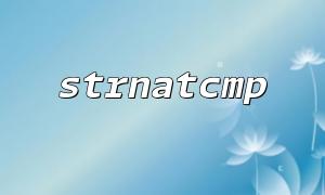 strnatcmp를 사용하여 사용자가 입력 한 문자열을 표준화하는 방법은 무엇입니까?
