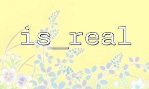 Häufige Verwirrung und Unterschiede zwischen IS_REAL und IS_NUMERIC, die verwendet werden