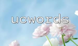 다국어 환경에서 UCWords의 성능 및 문제