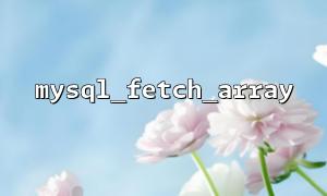 MySQL_Fetch_Array에서 인덱스 액세스 데이터 사용과 협회 이름의 데이터 액세스 간의 차이