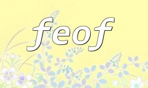 使用 feof 前必须先检查 fopen 是否成功的原因