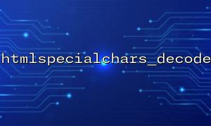 Leistung von htmlspecialchars_decode unter verschiedenen Zeichensätzen